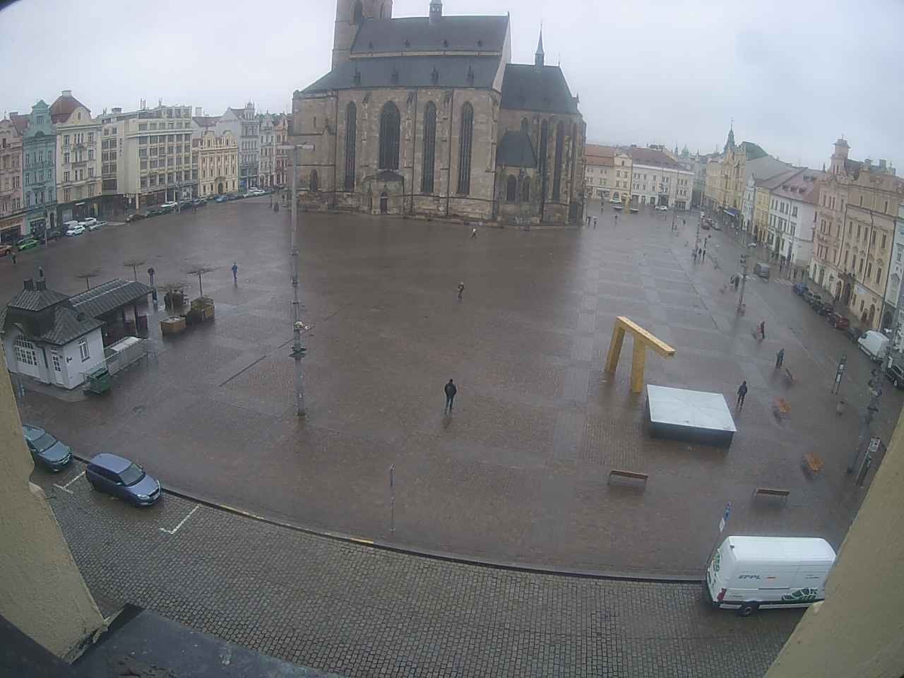 Archived image Webcam Republic Square Pilsen, Czech Republic