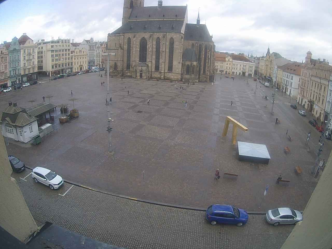 Archived image Webcam Republic Square Pilsen, Czech Republic