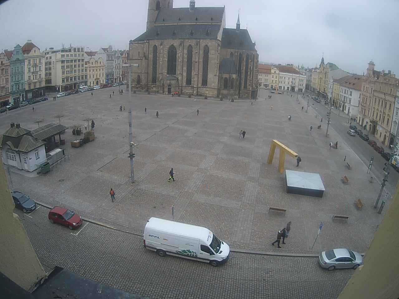 Archived image Webcam Republic Square Pilsen, Czech Republic