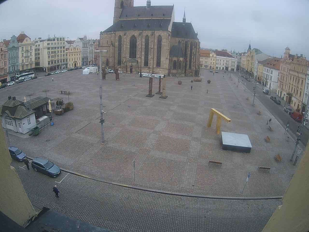 Archived image Webcam Republic Square Pilsen, Czech Republic