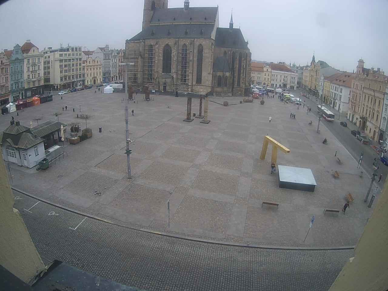 Archived image Webcam Republic Square Pilsen, Czech Republic