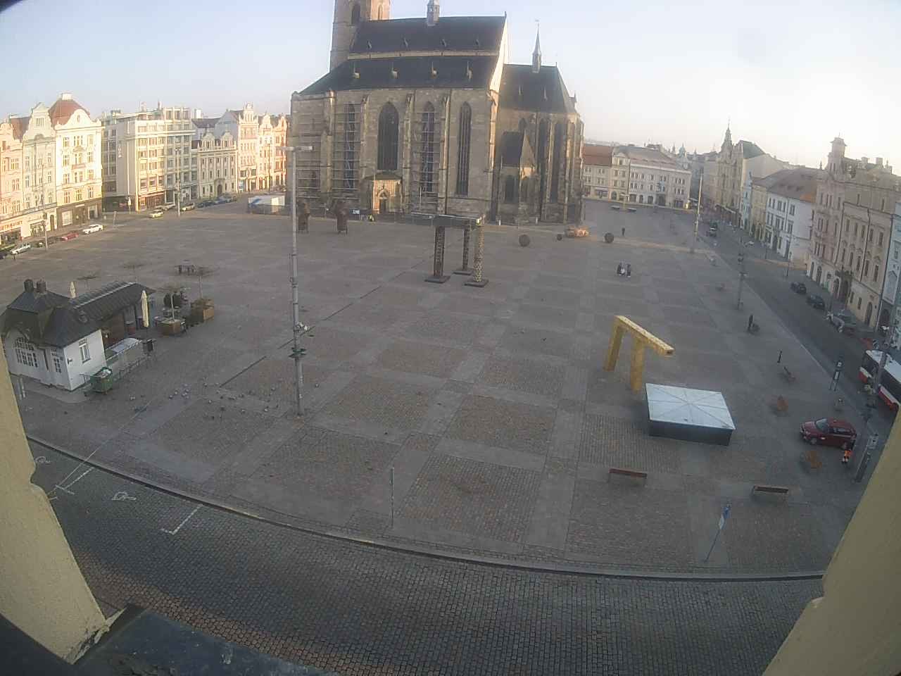 Archived image Webcam Republic Square Pilsen, Czech Republic