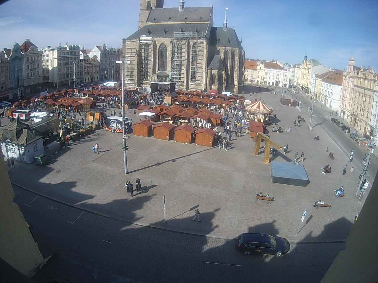 Archived image Webcam Republic Square Pilsen, Czech Republic