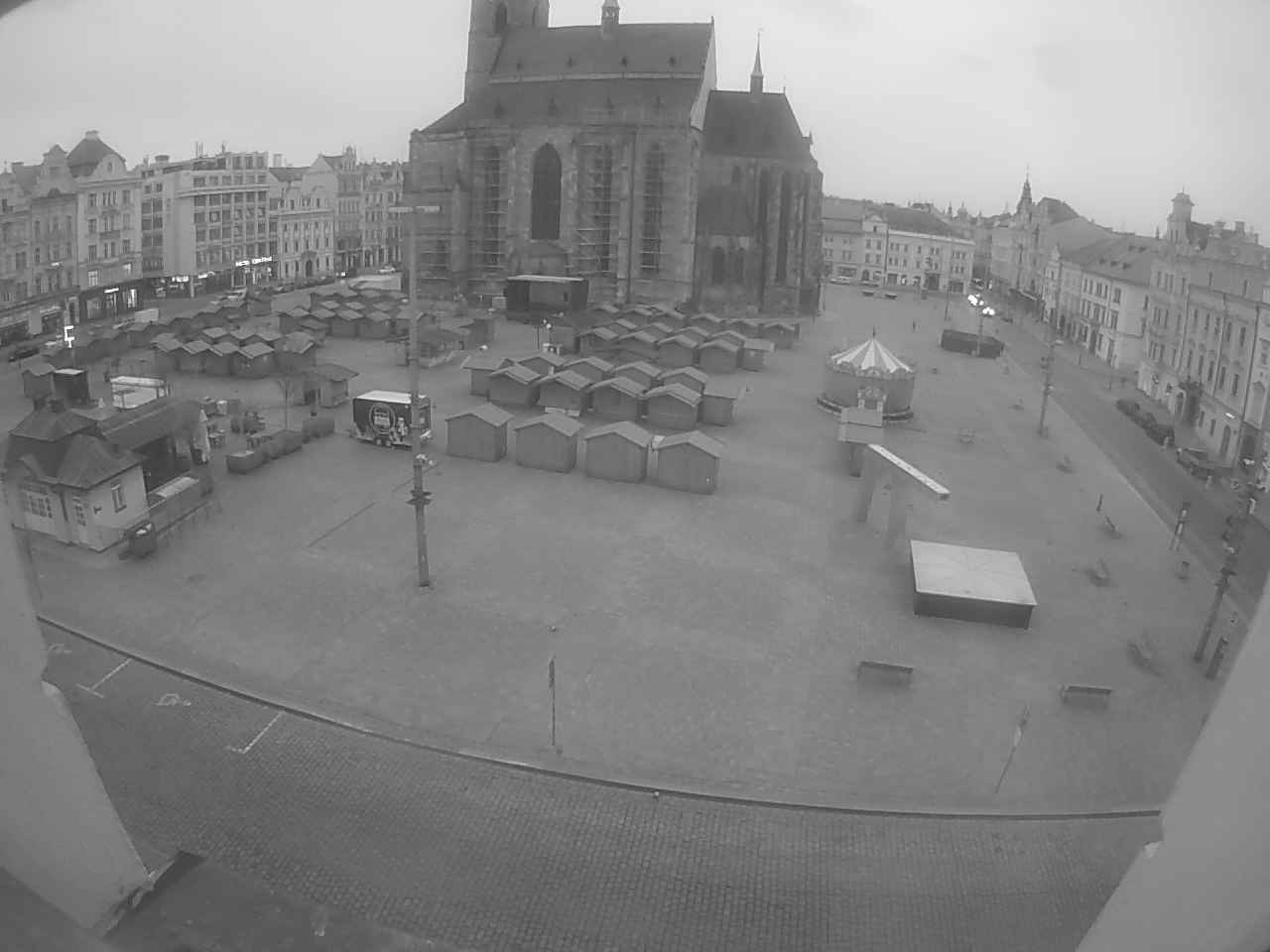 Archived image Webcam Republic Square Pilsen, Czech Republic