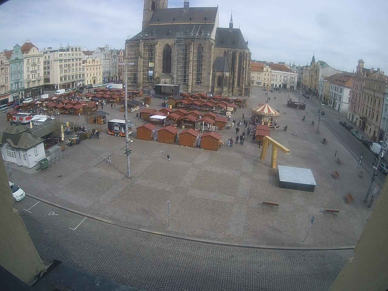 Archived image Webcam Republic Square Pilsen, Czech Republic