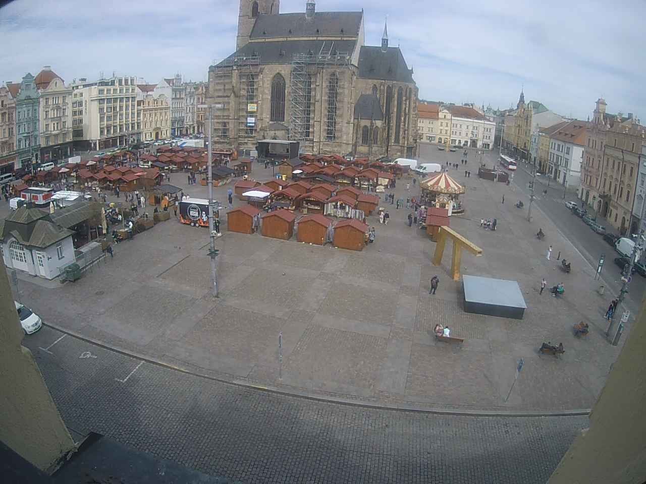 Archived image Webcam Republic Square Pilsen, Czech Republic
