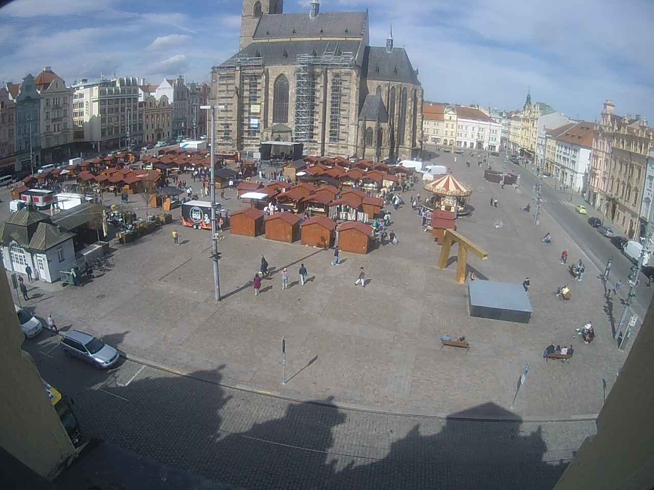 Archived image Webcam Republic Square Pilsen, Czech Republic