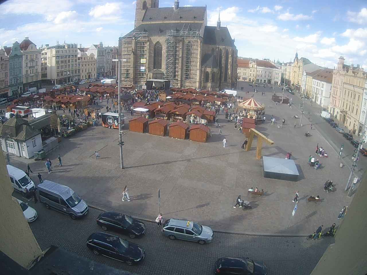 Archived image Webcam Republic Square Pilsen, Czech Republic