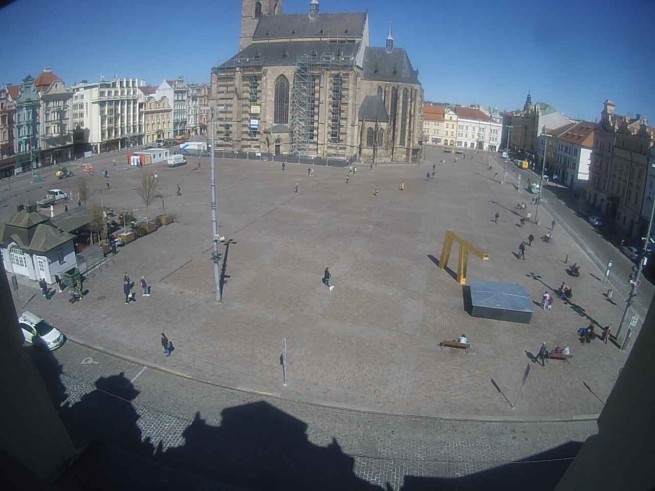 Archived image Webcam Republic Square Pilsen, Czech Republic