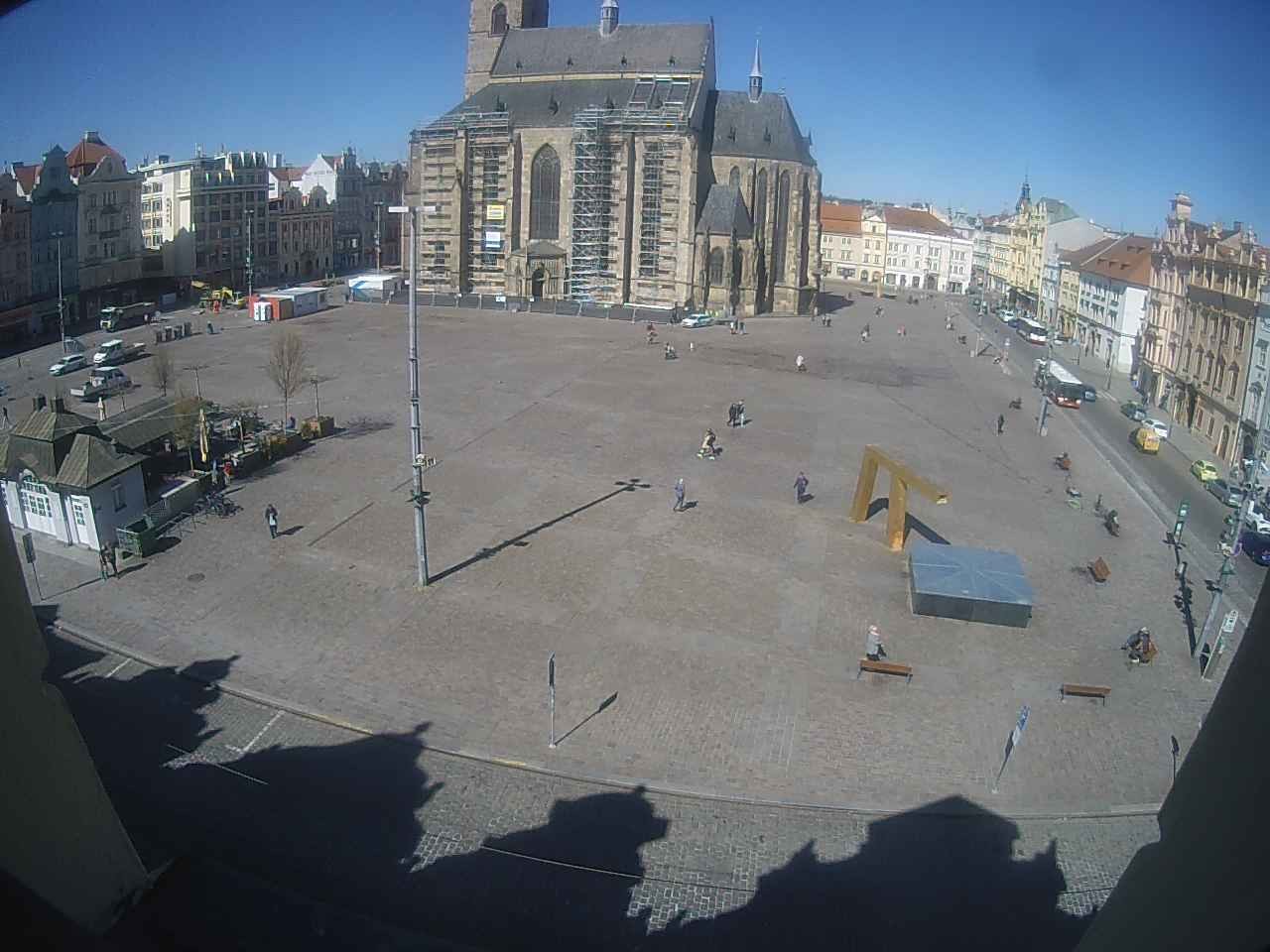 Archived image Webcam Republic Square Pilsen, Czech Republic