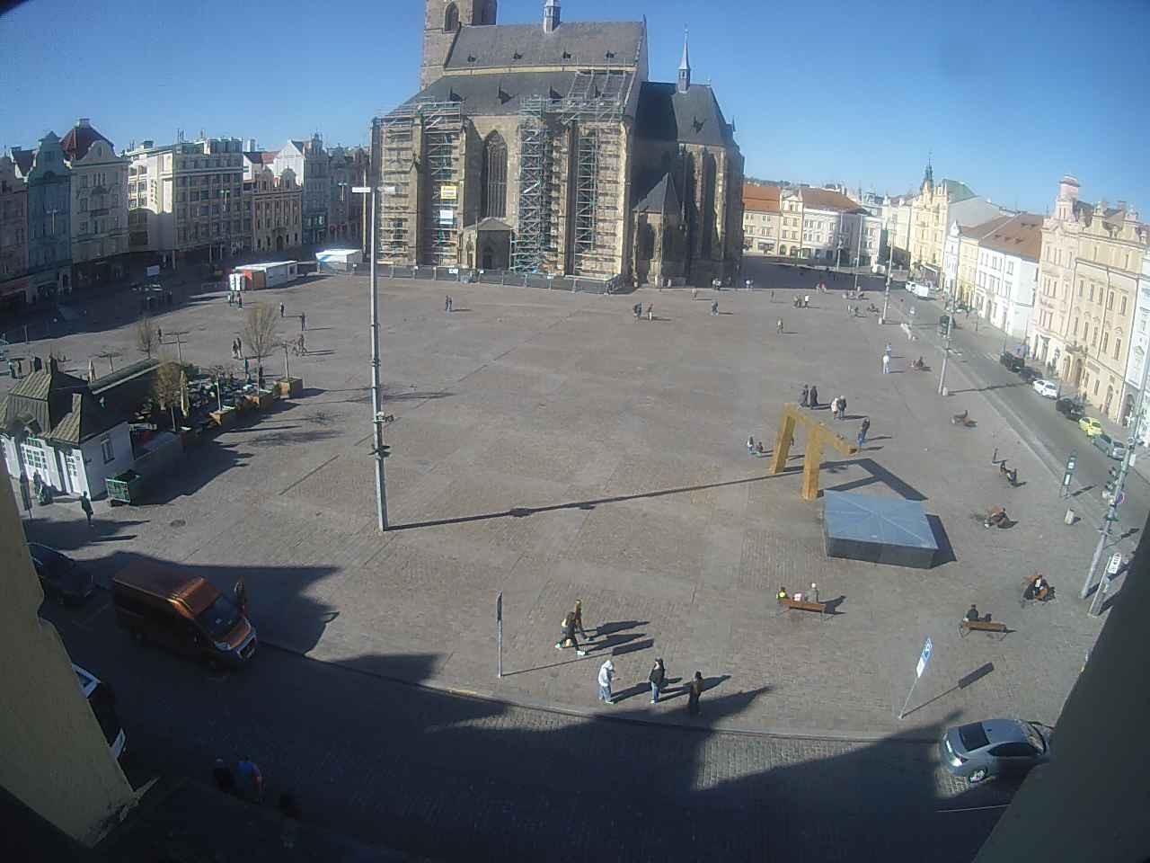 Archived image Webcam Republic Square Pilsen, Czech Republic