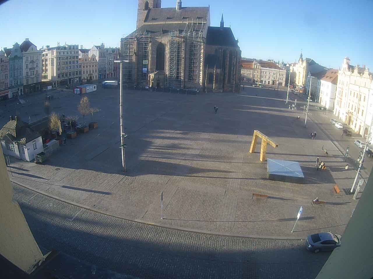 Archived image Webcam Republic Square Pilsen, Czech Republic