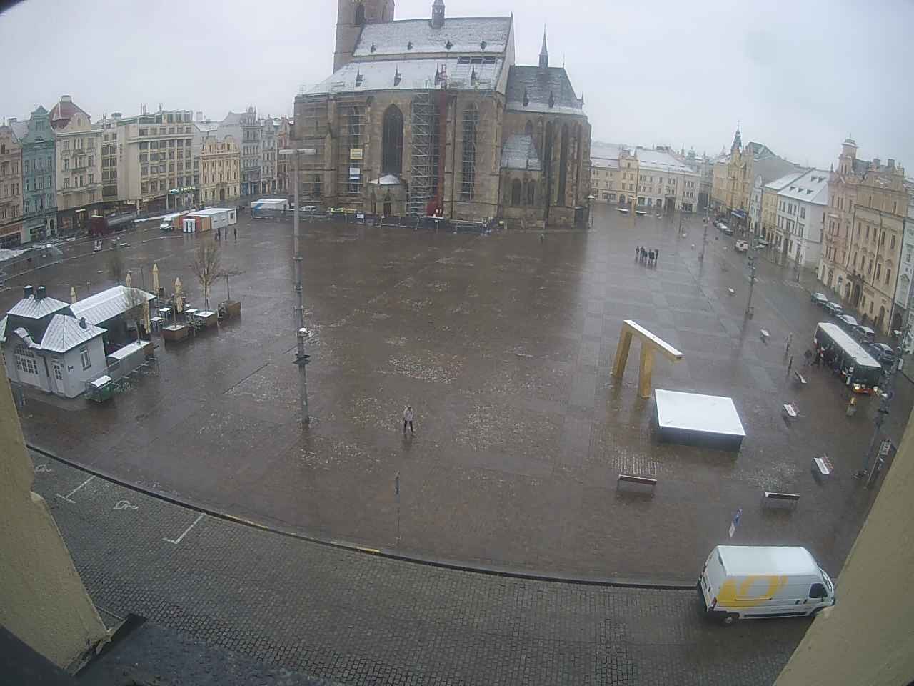 Archived image Webcam Republic Square Pilsen, Czech Republic