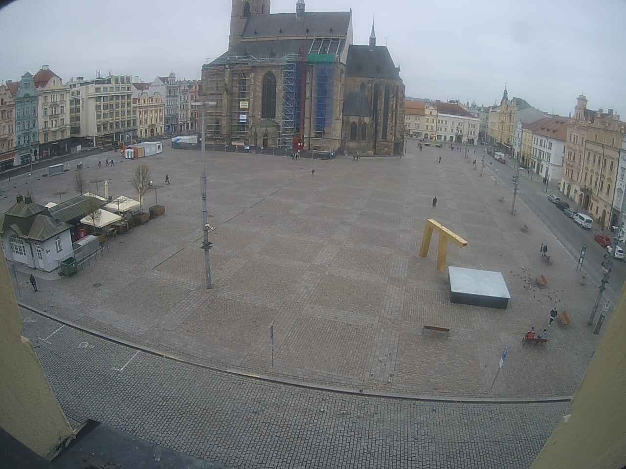 Archived image Webcam Republic Square Pilsen, Czech Republic