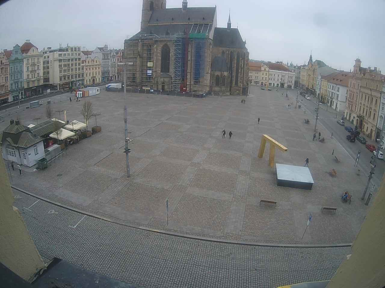 Archived image Webcam Republic Square Pilsen, Czech Republic