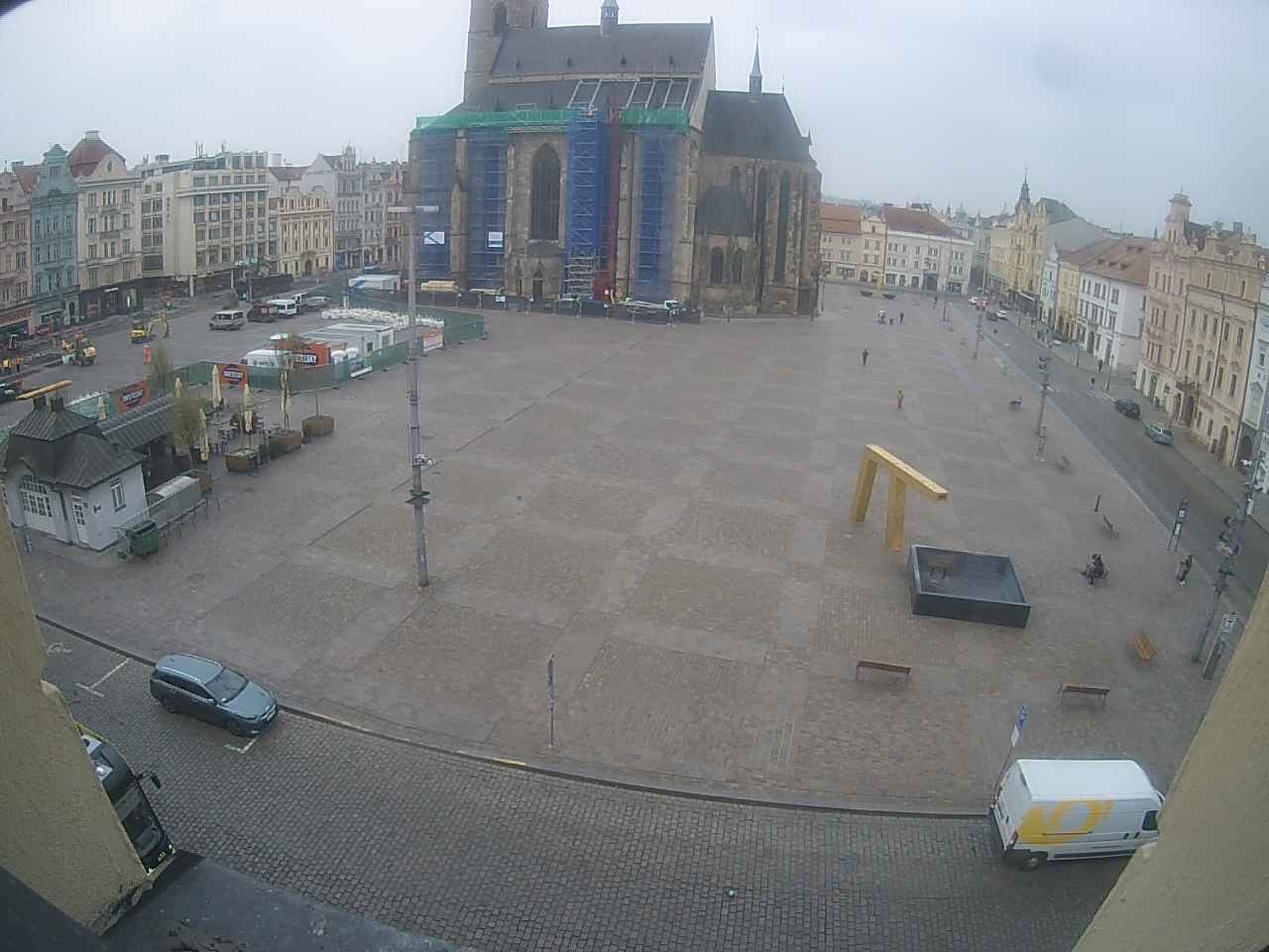 Archived image Webcam Republic Square Pilsen, Czech Republic