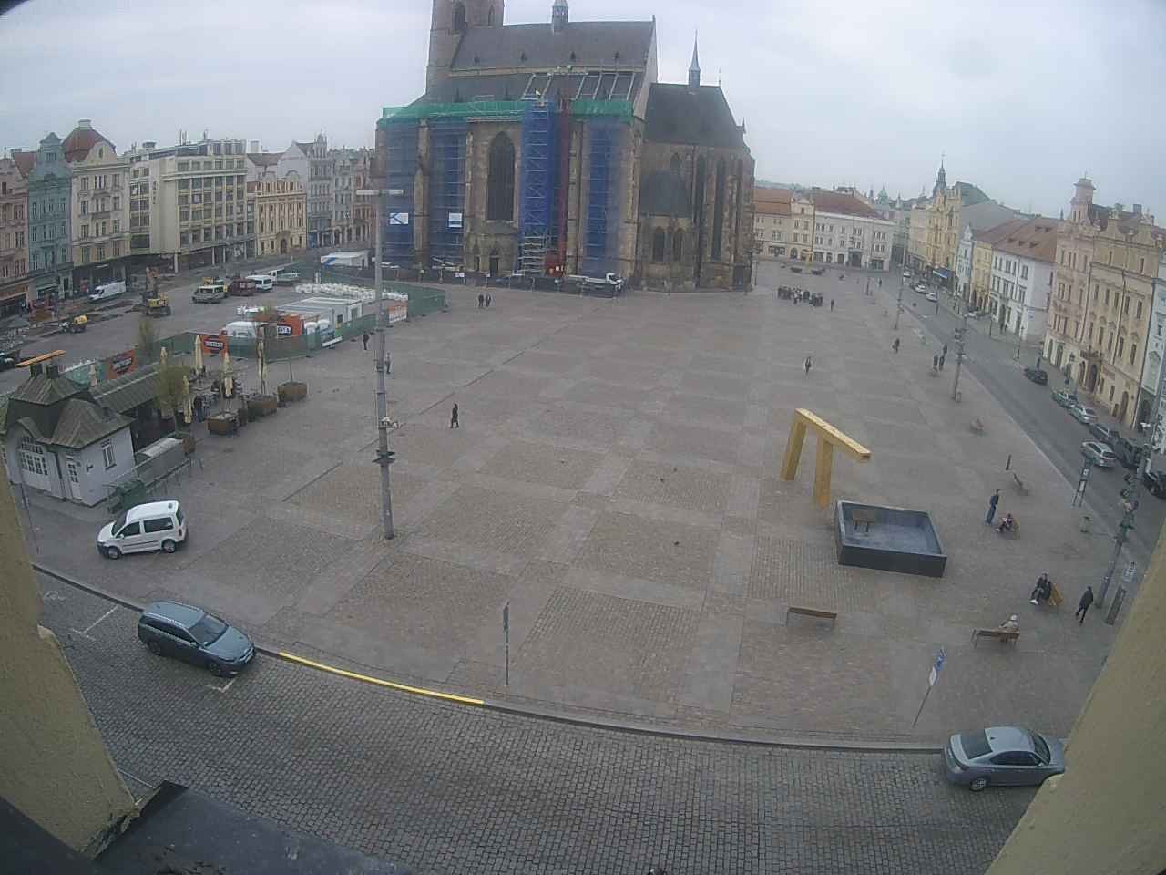Archived image Webcam Republic Square Pilsen, Czech Republic