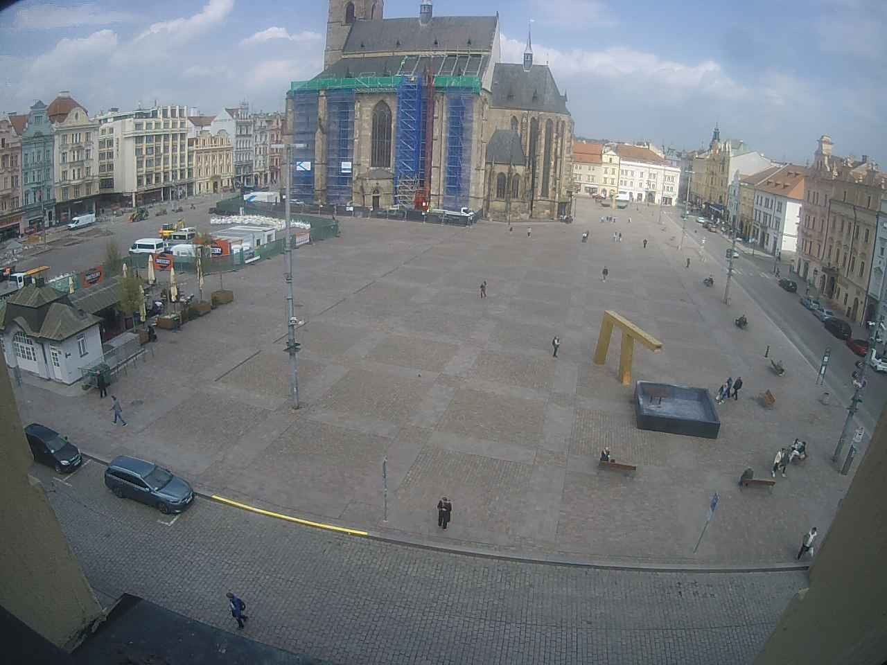 Archived image Webcam Republic Square Pilsen, Czech Republic