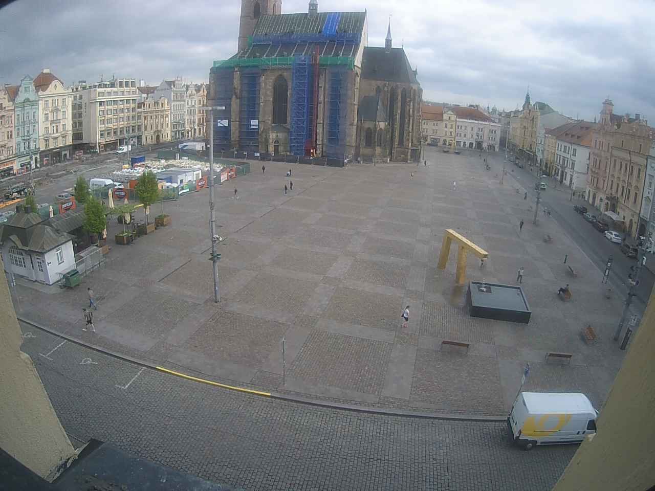 Archived image Webcam Republic Square Pilsen, Czech Republic