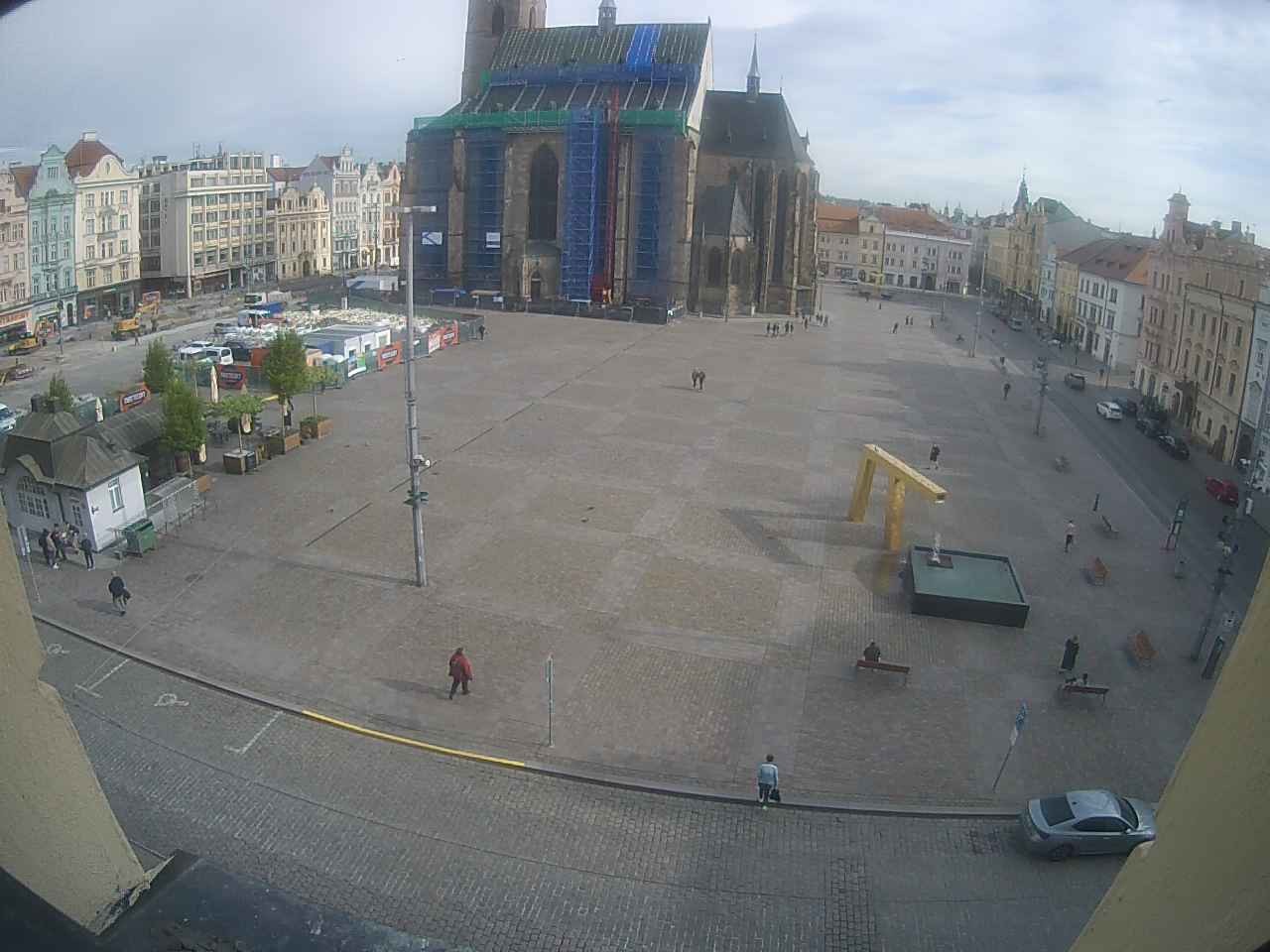 Archived image Webcam Republic Square Pilsen, Czech Republic