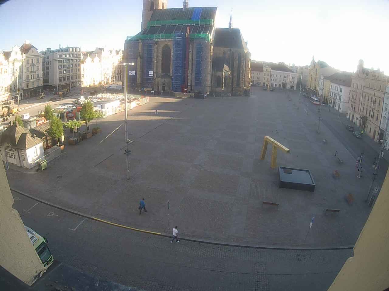 Archived image Webcam Republic Square Pilsen, Czech Republic