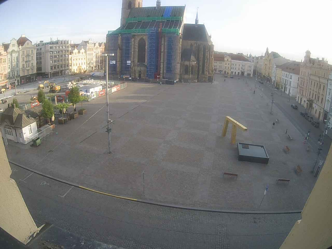 Archived image Webcam Republic Square Pilsen, Czech Republic