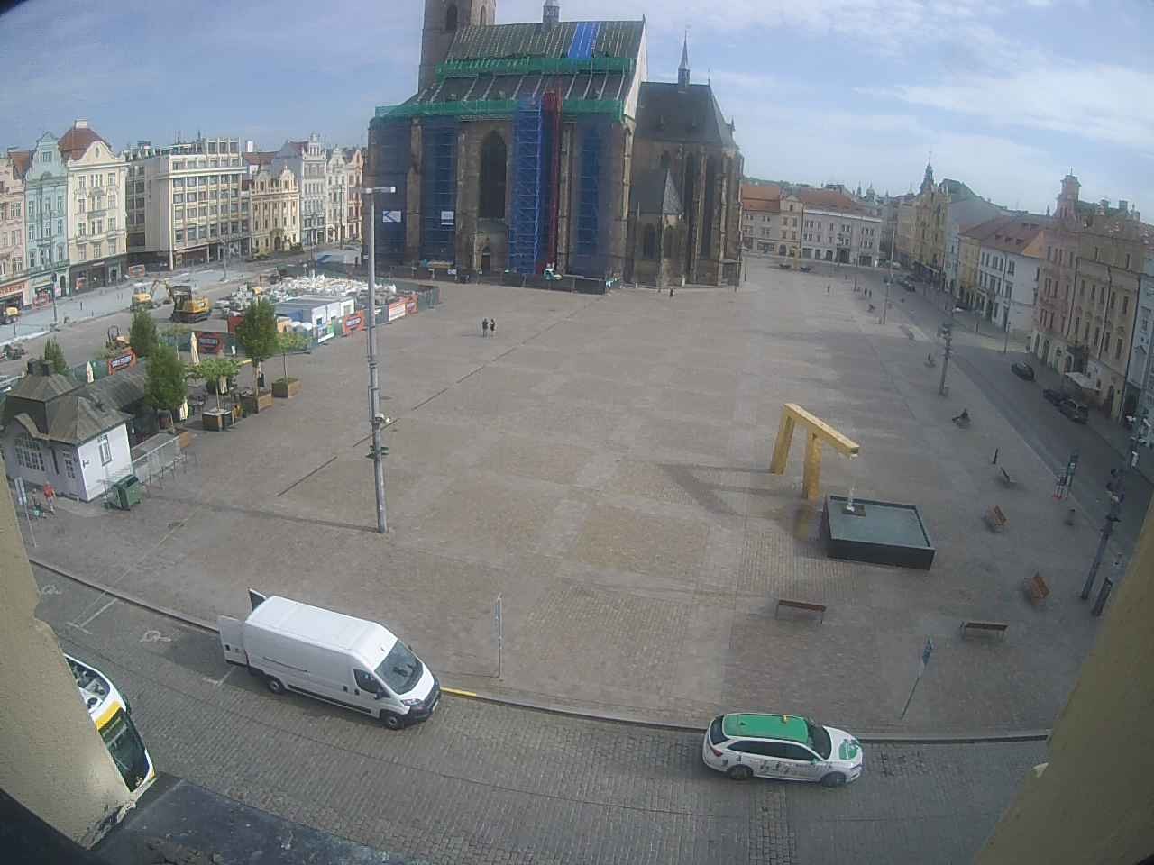 Archived image Webcam Republic Square Pilsen, Czech Republic