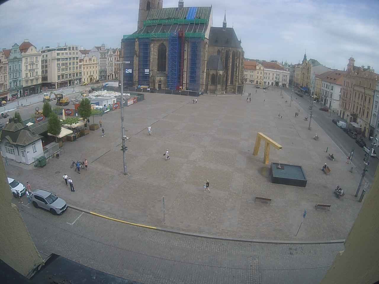 Archived image Webcam Republic Square Pilsen, Czech Republic