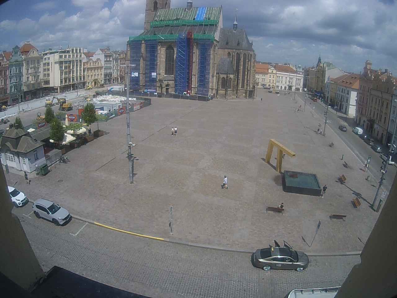 Archived image Webcam Republic Square Pilsen, Czech Republic