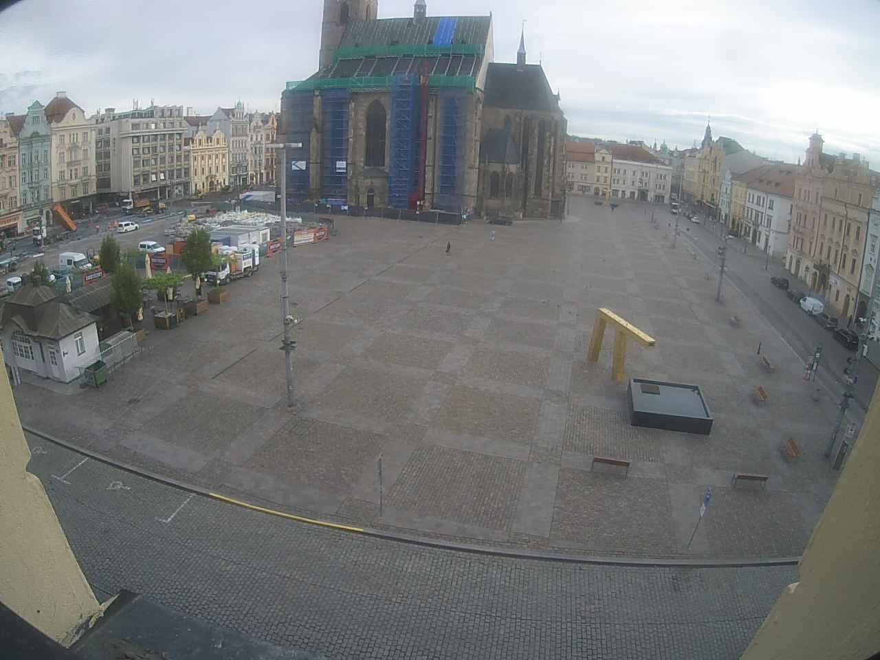 Archived image Webcam Republic Square Pilsen, Czech Republic
