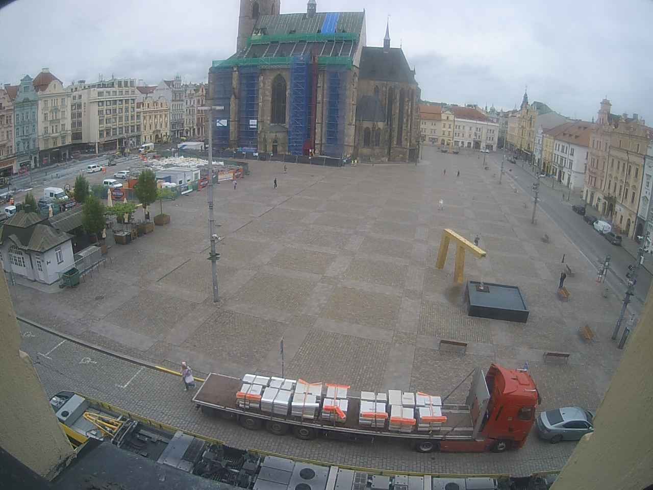Archived image Webcam Republic Square Pilsen, Czech Republic