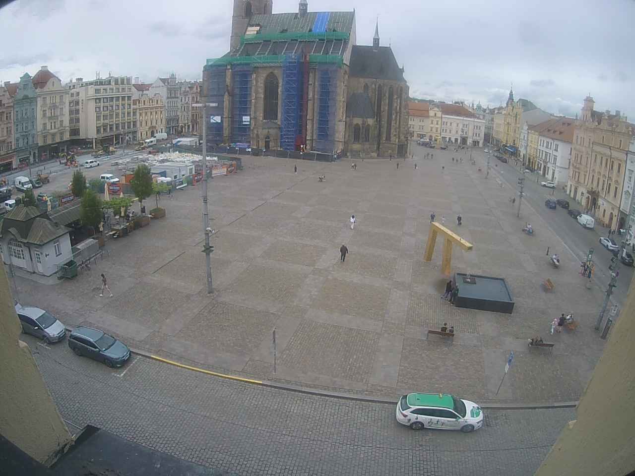 Archived image Webcam Republic Square Pilsen, Czech Republic