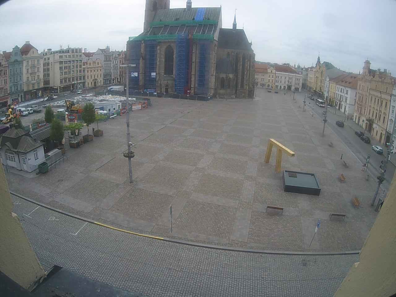 Archived image Webcam Republic Square Pilsen, Czech Republic