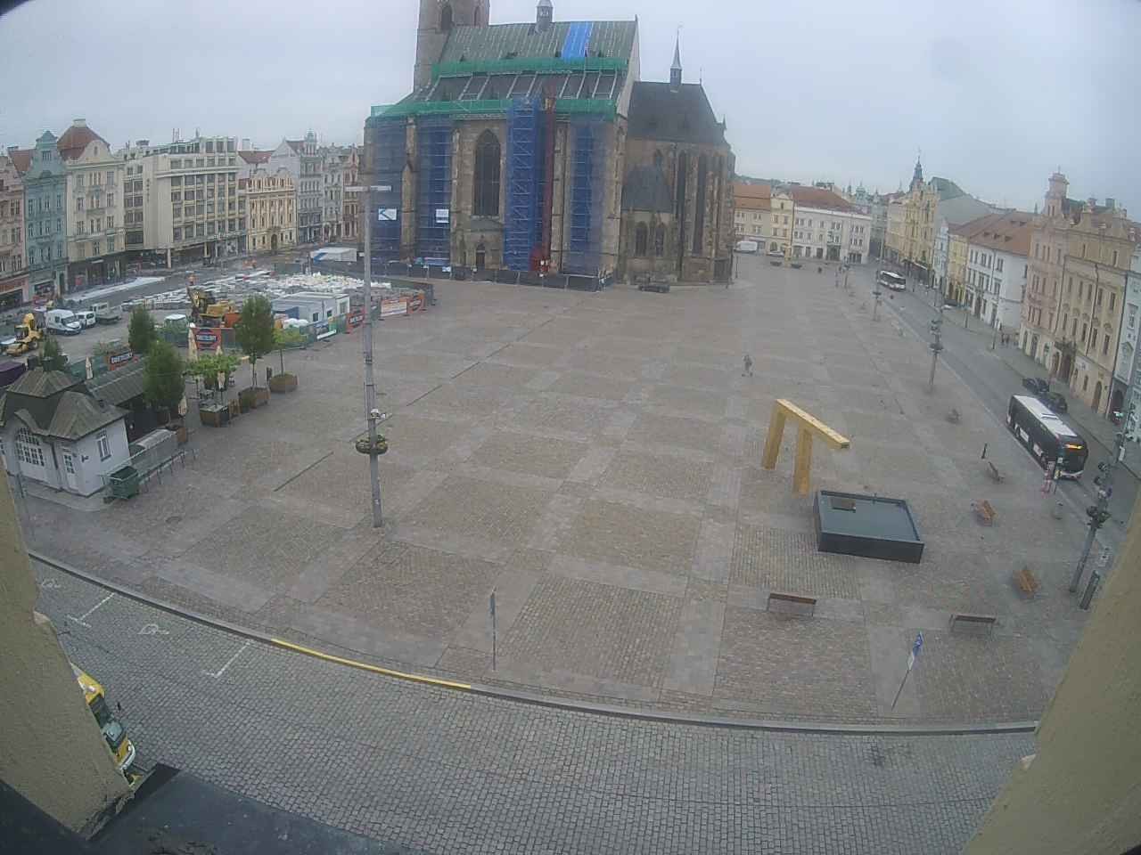 Archived image Webcam Republic Square Pilsen, Czech Republic