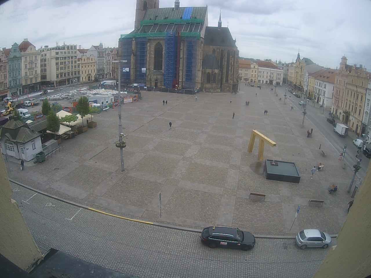 Archived image Webcam Republic Square Pilsen, Czech Republic