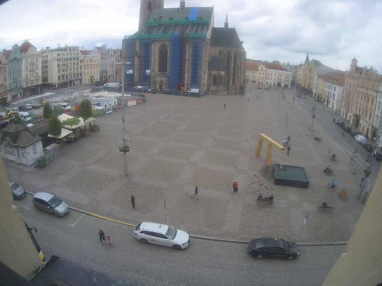 Archived image Webcam Republic Square Pilsen, Czech Republic
