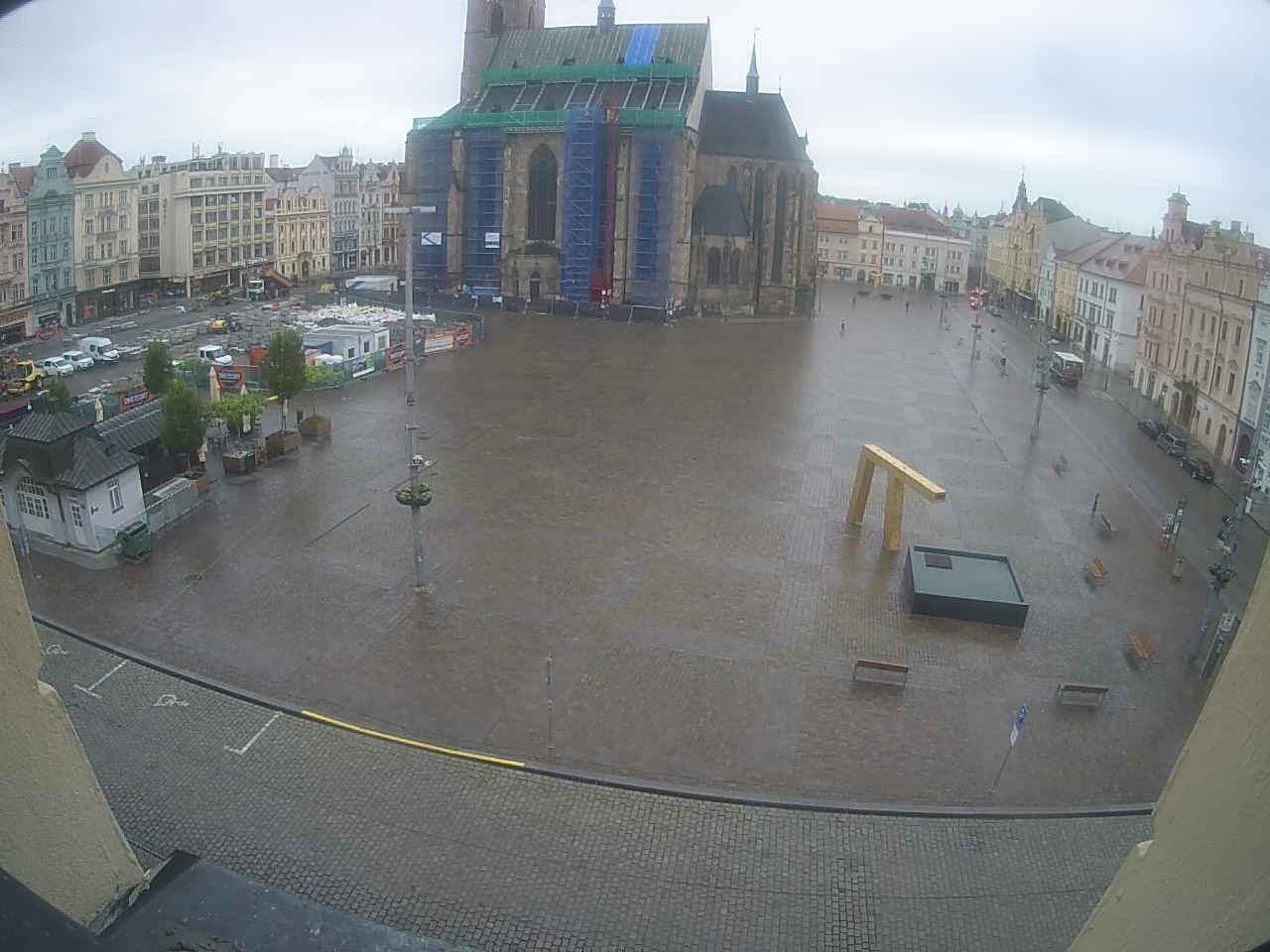 Archived image Webcam Republic Square Pilsen, Czech Republic