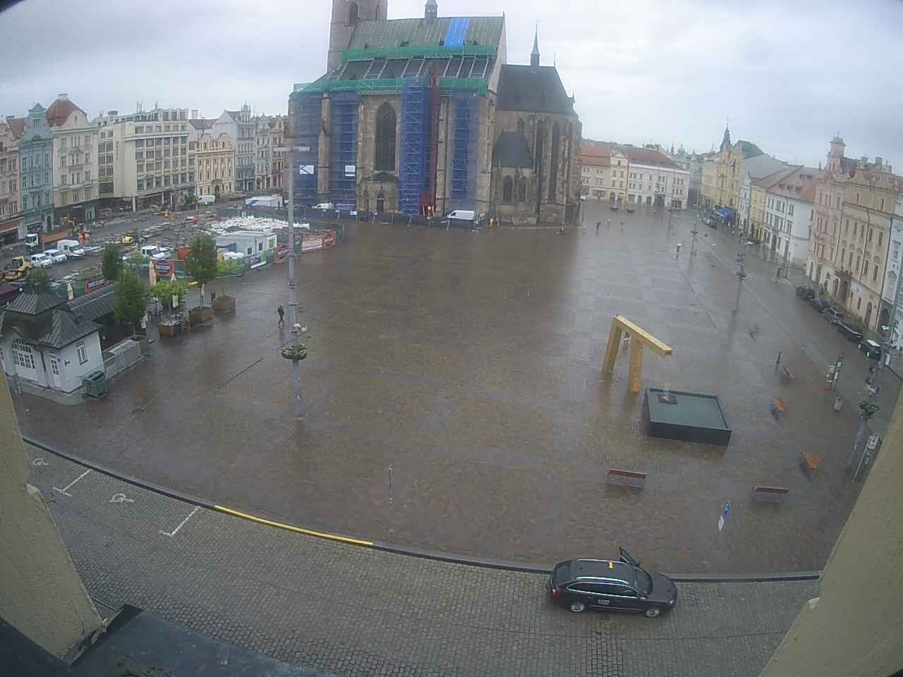Archived image Webcam Republic Square Pilsen, Czech Republic