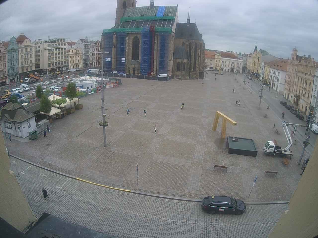 Archived image Webcam Republic Square Pilsen, Czech Republic