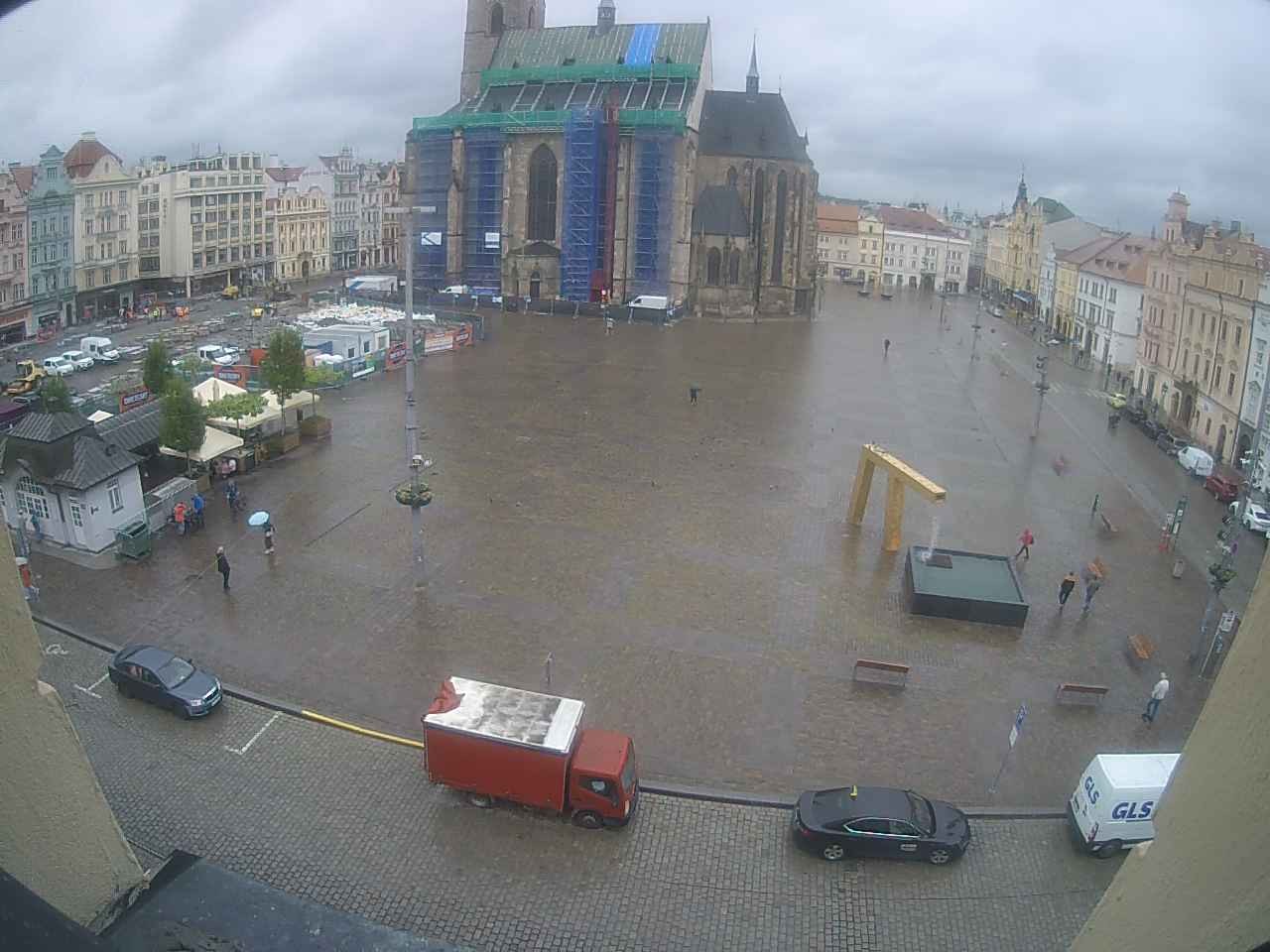 Archived image Webcam Republic Square Pilsen, Czech Republic