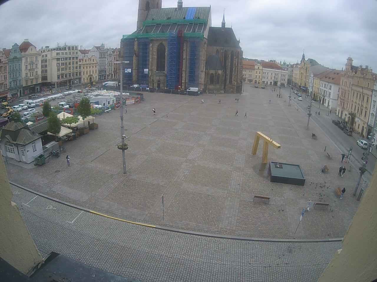 Archived image Webcam Republic Square Pilsen, Czech Republic
