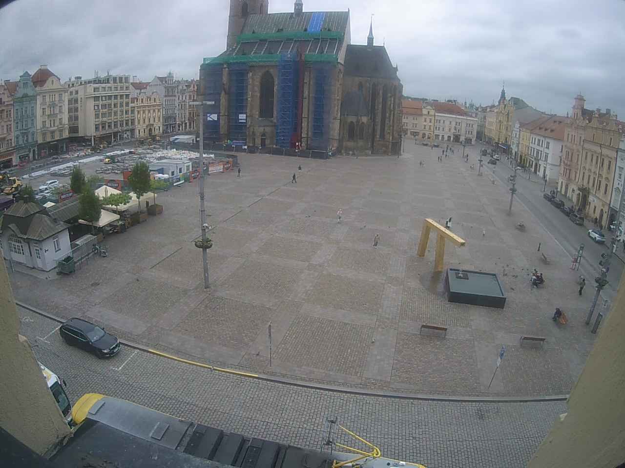 Archived image Webcam Republic Square Pilsen, Czech Republic