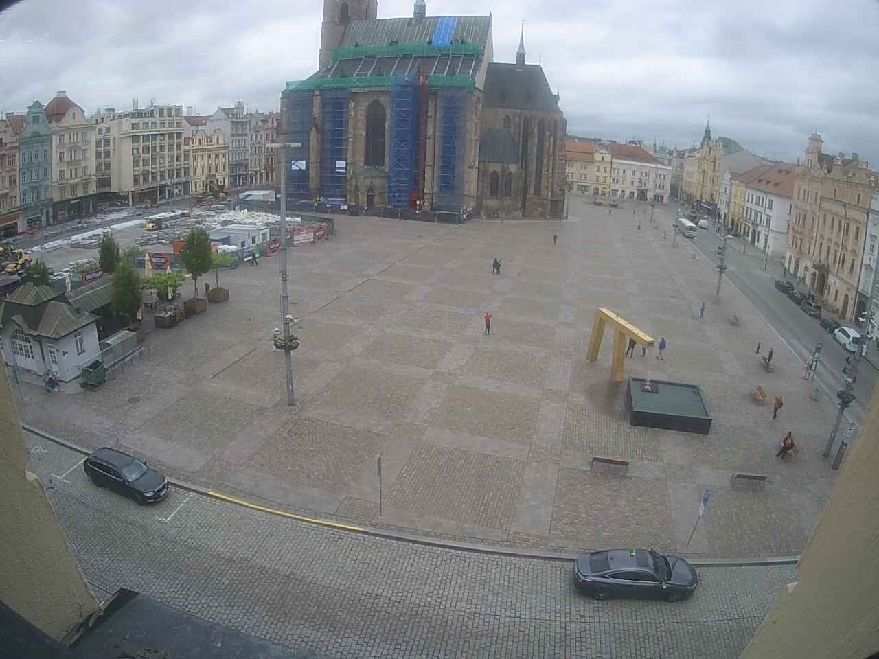 Archived image Webcam Republic Square Pilsen, Czech Republic