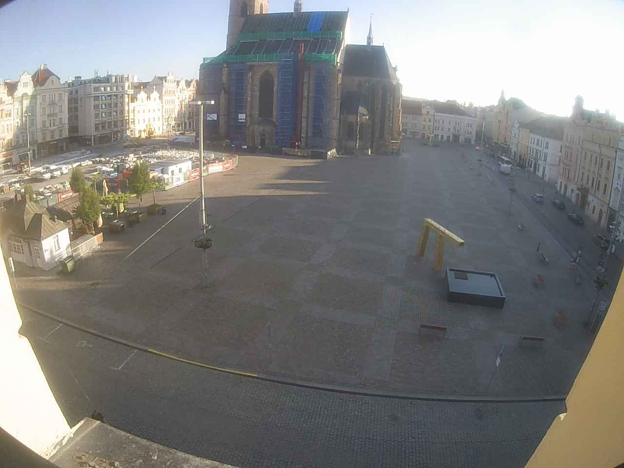 Archived image Webcam Republic Square Pilsen, Czech Republic