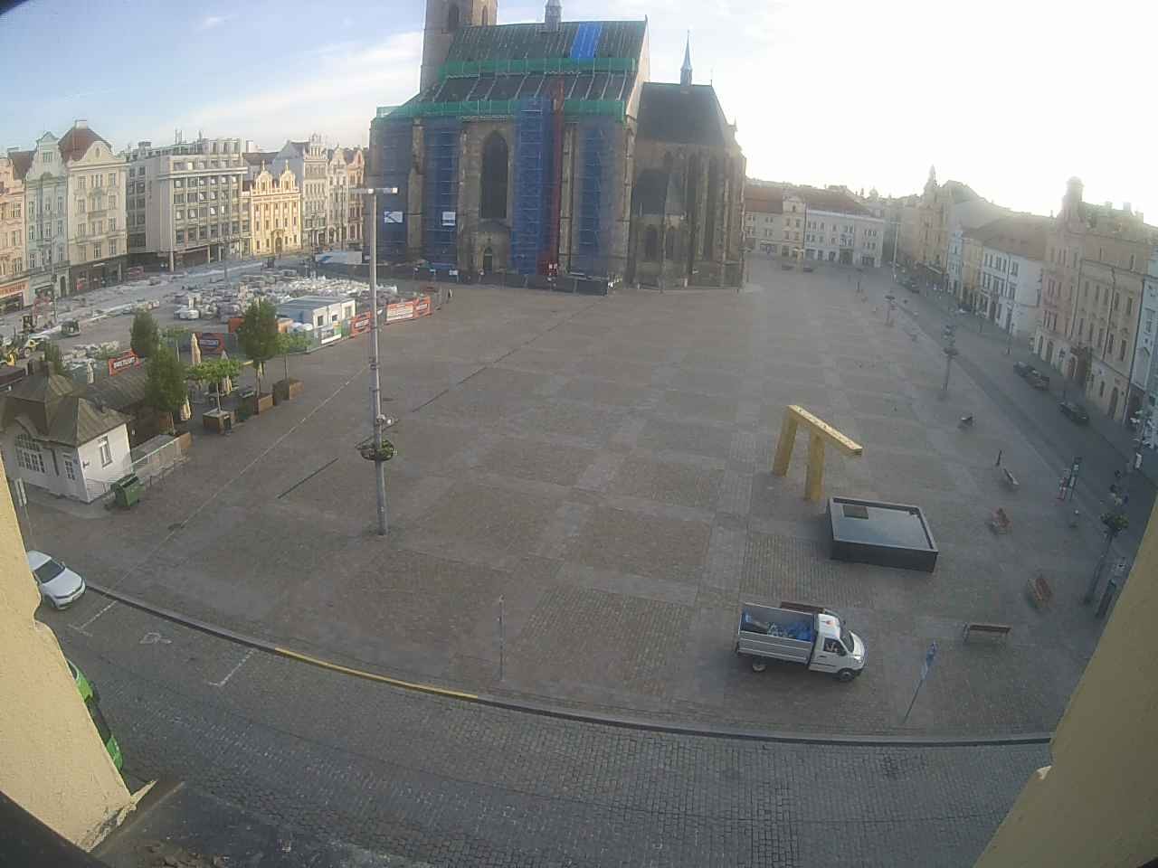Archived image Webcam Republic Square Pilsen, Czech Republic