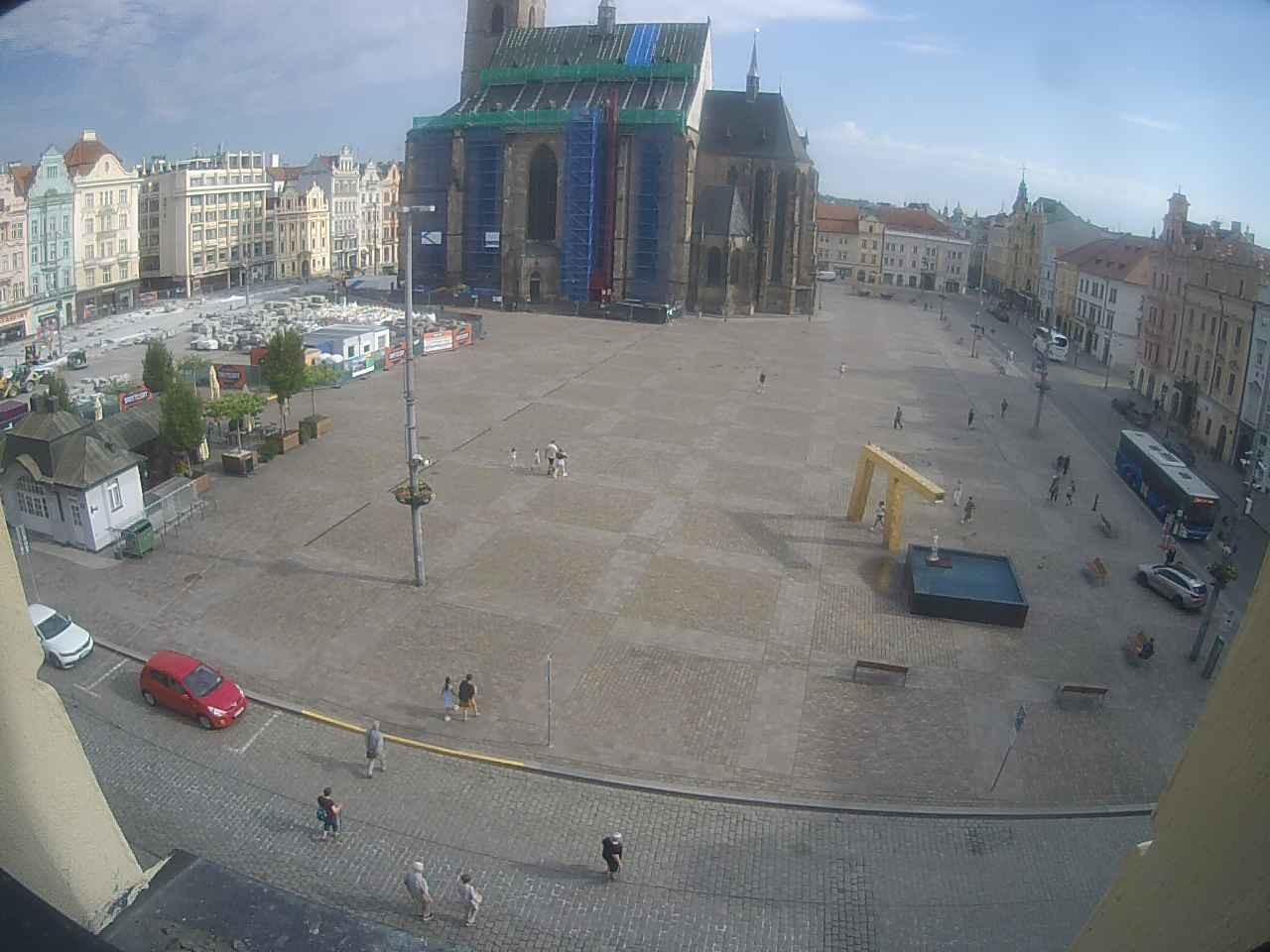 Archived image Webcam Republic Square Pilsen, Czech Republic