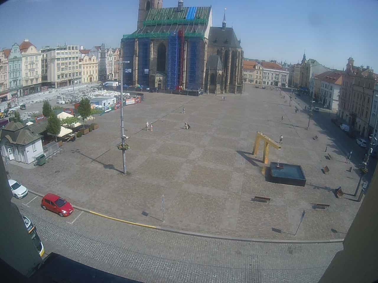 Archived image Webcam Republic Square Pilsen, Czech Republic