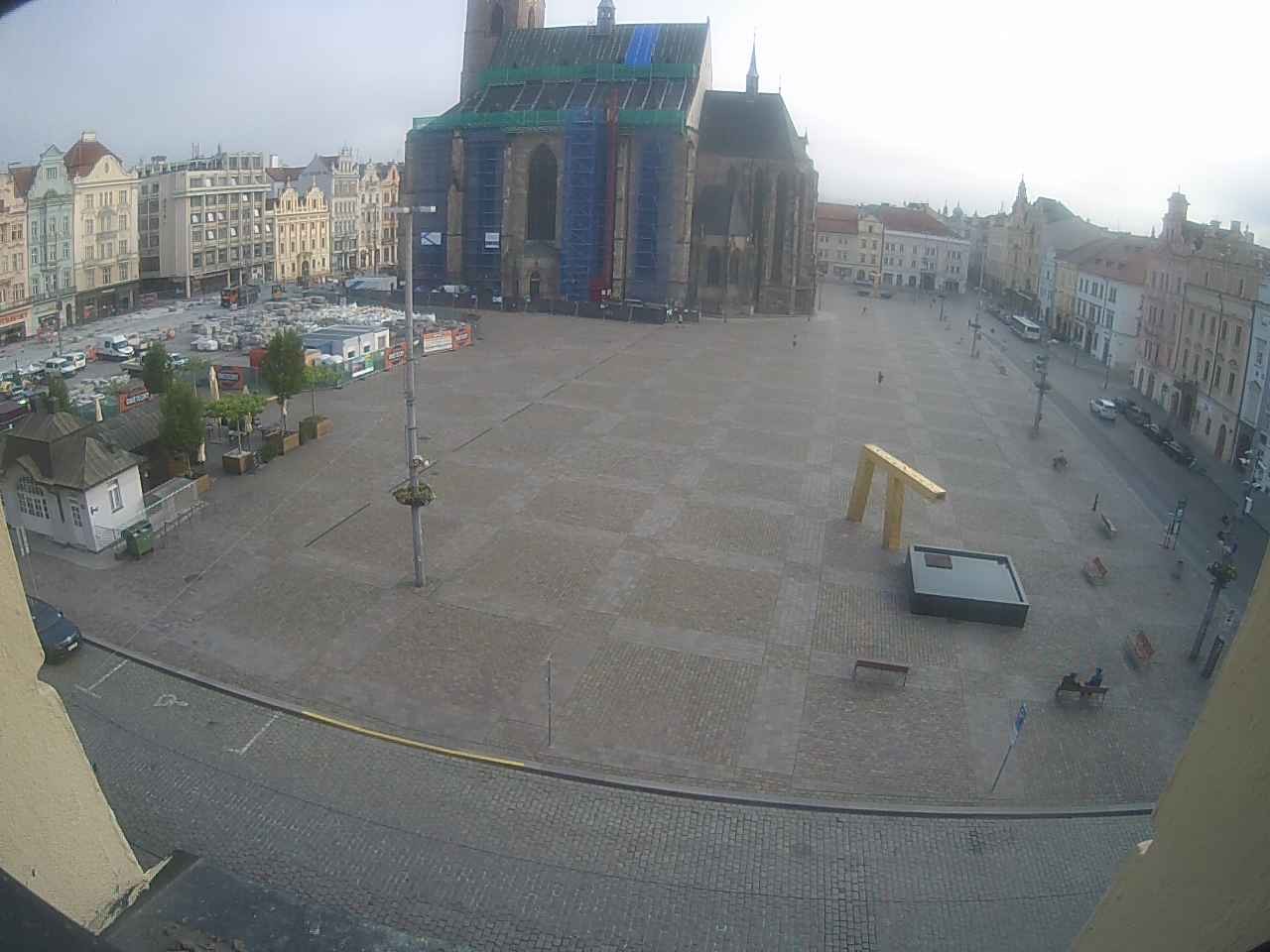 Archived image Webcam Republic Square Pilsen, Czech Republic