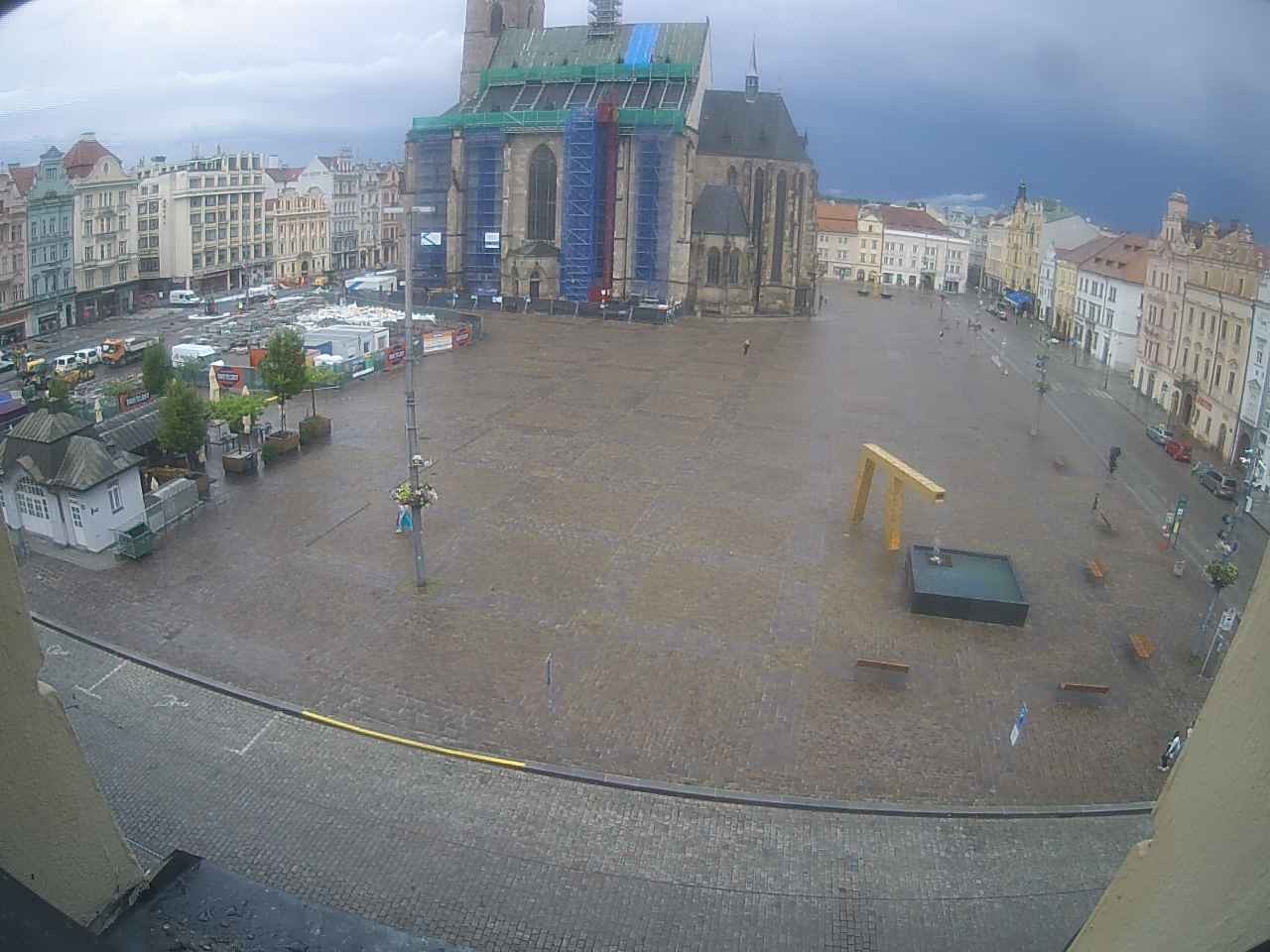 Archived image Webcam Republic Square Pilsen, Czech Republic