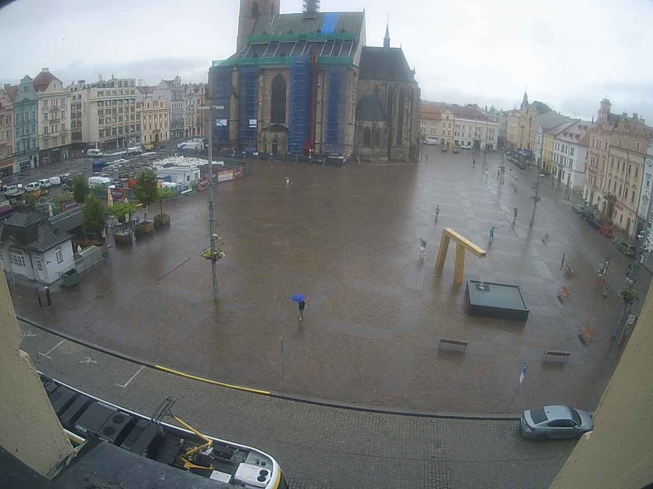 Archived image Webcam Republic Square Pilsen, Czech Republic